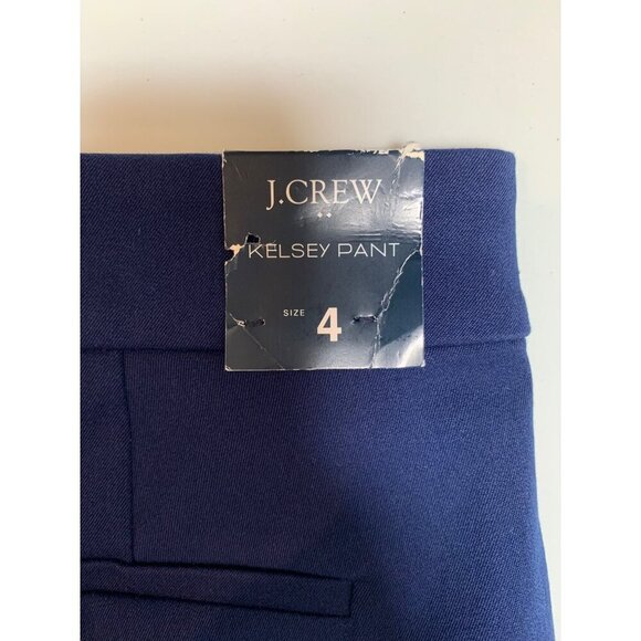 J.Crew Kelsey Pant Womens Size 4 Navy Blue Flare Leg Trousers - Picture 6 of 8